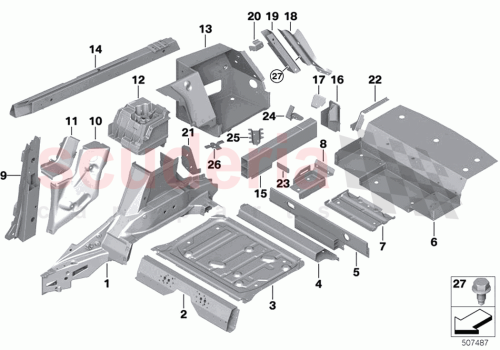 Part Diagram for Rolls Royce 41007930913