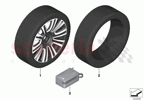Part Diagram for Rolls Royce 36125A63E77