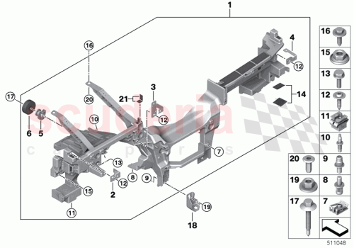 Part Diagram for Rolls Royce 51 45 9621653