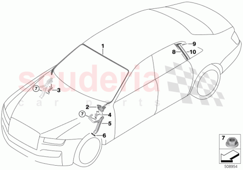 Part Diagram for Rolls Royce 51377493549