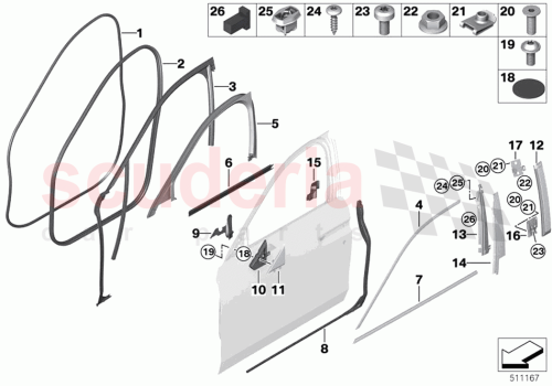 Part Diagram for Rolls Royce 51137493445