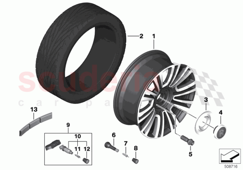 Part Diagram for Rolls Royce 36116891943