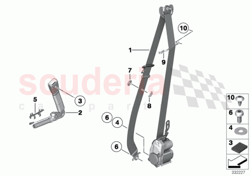 Part Diagram for Rolls Royce 72117328842