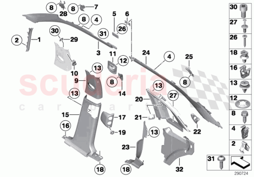 Part Diagram for Rolls Royce 51437276478