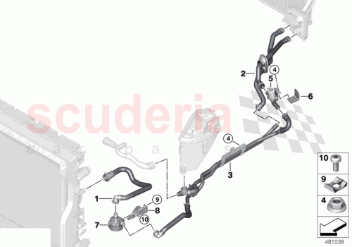 Part Diagram for Rolls Royce 64119351510
