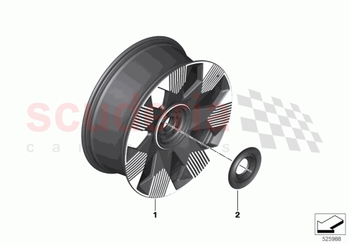 Part Diagram for Rolls Royce 36115A2BD32