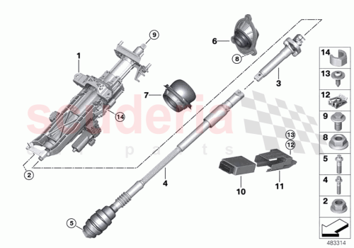 Part Diagram for Rolls Royce 32306891640