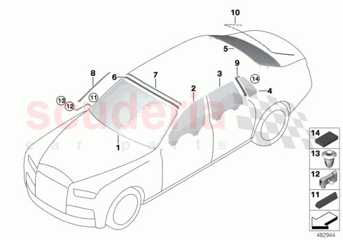 Part Diagram for Rolls Royce 51317412493