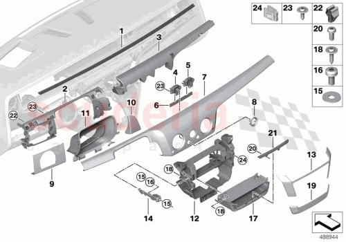Part Diagram for Rolls Royce 51456843223