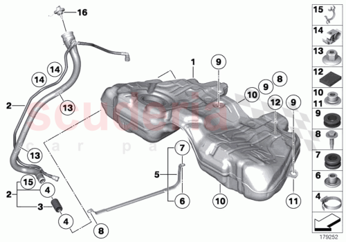 Part Diagram for Rolls Royce 16117305142