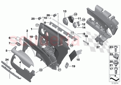 Part Diagram for Rolls Royce 51437391806