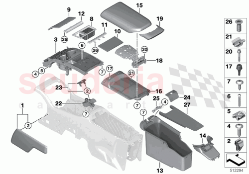 Part Diagram for Rolls Royce 51169292022