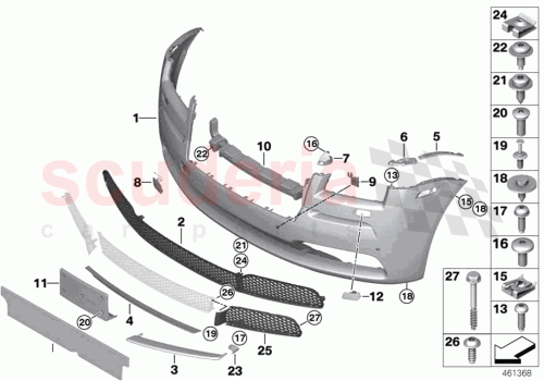 Part Diagram for Rolls Royce 51117331077